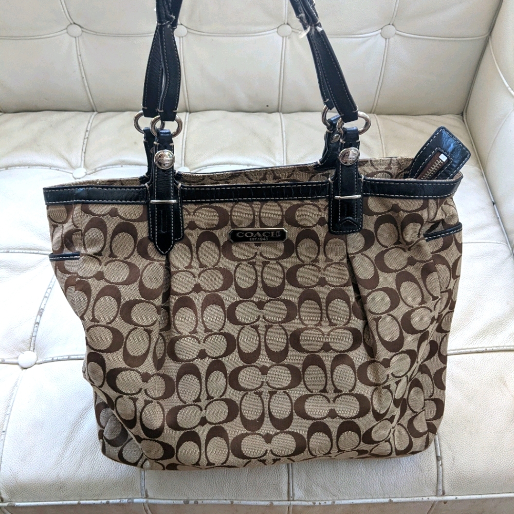 Coach canvas tote bag